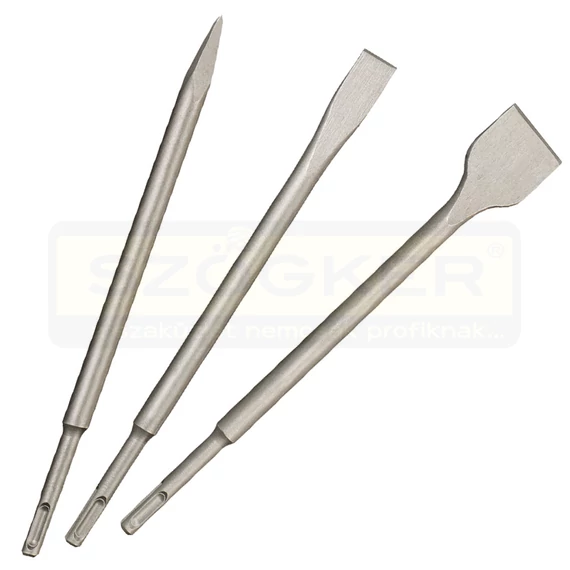 METABO 628412000 SDS PLUS VÉSŐ KÉSZLET 250mm 3DB-OS/LAPOS, HEGYES, SZÉLES/