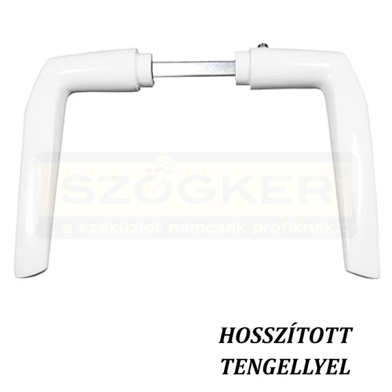 AJTÓKILINCS N°410 FEHÉR HOSSZÍTOTT TENGELLYEL 90mm MAGYAR AL-LOY