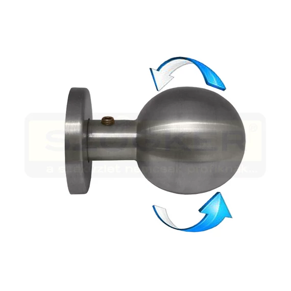 AJTÓGOMB FORGÓ KÖR ROZETTÁS INOX GÖMB ALAKÚ MAESTRO 96181/R - 8004Y