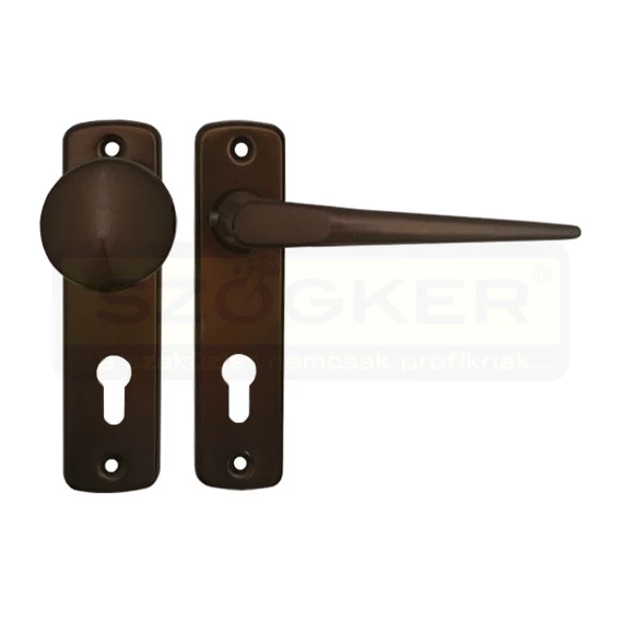 BEJÁRATI GOMBOS GARNITÚRA F5 55mm CILINDERES MAGYAR ANTIK-BRONZ
