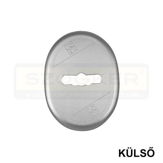 AJTÓZÁRCÍM OVÁL 70*55mm M.KRÓM KÉTTOLLÚ ZÁRHOZ KÜLSŐ RÉSZ MOTTURA 95323/MK