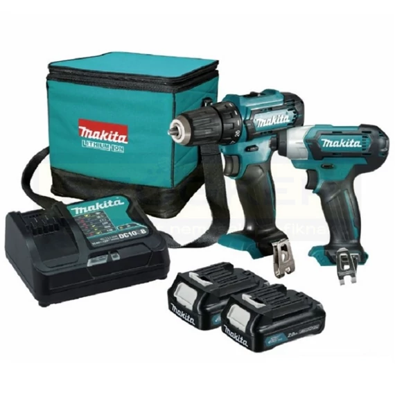 MAKITA CLX228SA AKKUMULÁTOROS GÉPSZETT HP333D+TD110D+DC10SB+BL1021Bx2