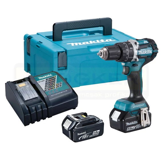 MAKITA DHP484RTJ AKKUS ÜTVEFÚRÓ-CSAVAROZÓ 18V 2DB 5Ah AKKUVAL 60/30Nm