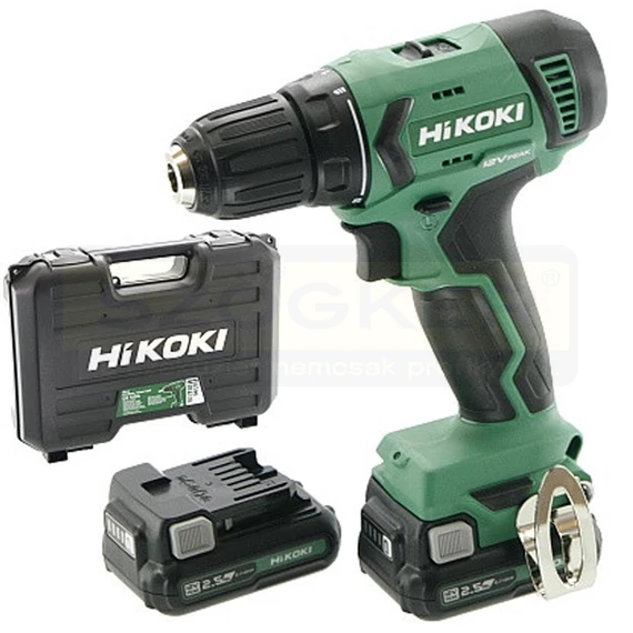 AKKUS FÚRÓ-CSAVAROZÓ 12V 2 DB AKKU 2.5AH, 38NM + TÖLTŐ HIKOKI DS12DA