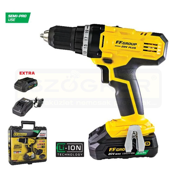 FÚRÓGÉP 20V CDD/35 20V PLUS, AKKU 2.0AhX2 F.F.GROUP 41624 UTOLSÓ DARAB