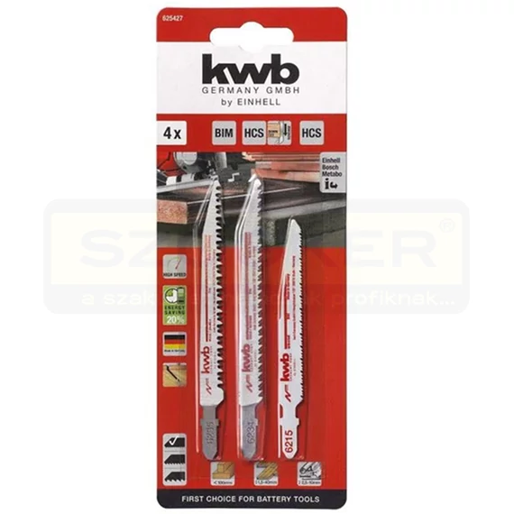 DEKOPÍR FŰRÉSZLAP KÉSZLET 4DB KWB 49625427