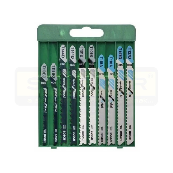 BOSCH 2609256746 DEKOPÍR FŰRÉSZLAP KÉSZLET 10DB T119B0-T144D-T101B-T118A-T127D
