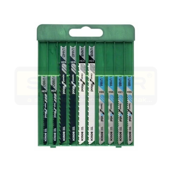 BOSCH 2609256776 DEKOPÍR FŰRÉSZLAP KÉSZLET 10DB B&D vagy U befogás /10db-os
