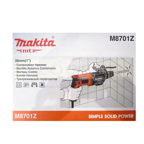 MAKITA M8701Z FÚRÓ-VÉSŐKALAPÁCS 800W SDS-PLUS PAPÍR DOBOZOS
