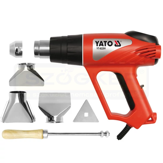 YATO 82291 HŐLÉGFÚVÓ 2000W 550°C + TARTOZÉKOK