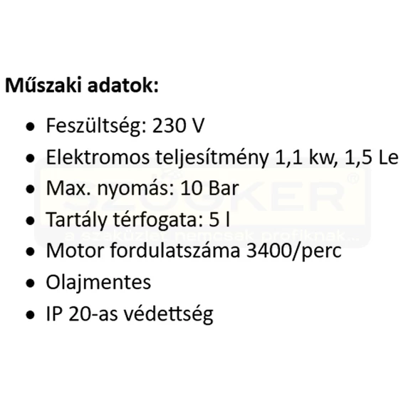 STANLEY 8215250STN596 KOMPRESSZOR HORDOZHATÓ DN 200/10/5 VÁLLRA AKASZTHATÓ