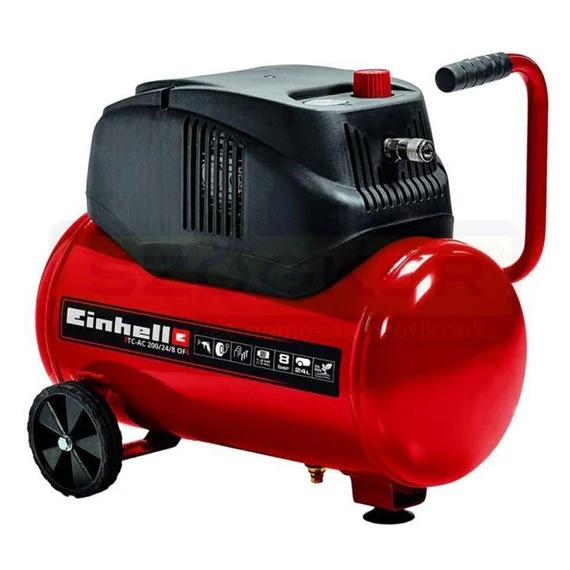 KOMPRESSZOR 1200W ŰRTART:24L TC-AC 200/24/8 8BAR MAX NYOMÁS EINHELL 4020590