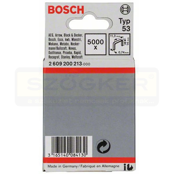 BOSCH 2609200213 TŰZŐKAPOCS 11,3*14mm 5000DB/CSOM.
