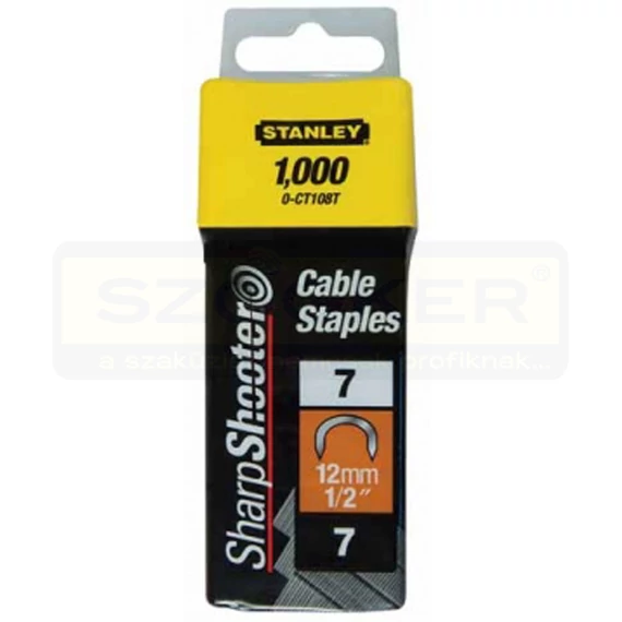 STANLEY 1-CT108T TŰZŐKAPOCS U 12*7mm 1000DB/CSOMAG HG.