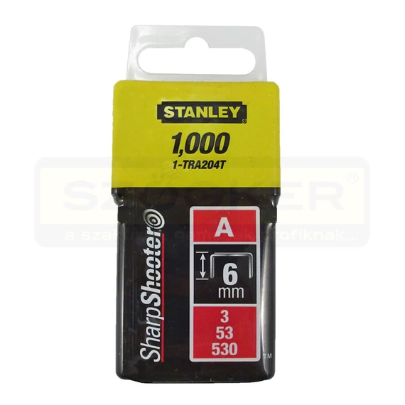 STANLEY 1-TRA204T TŰZŐKAPOCS A 6*11,3mm TYPE53/A/M53 1000DB/CSOMAG HG.