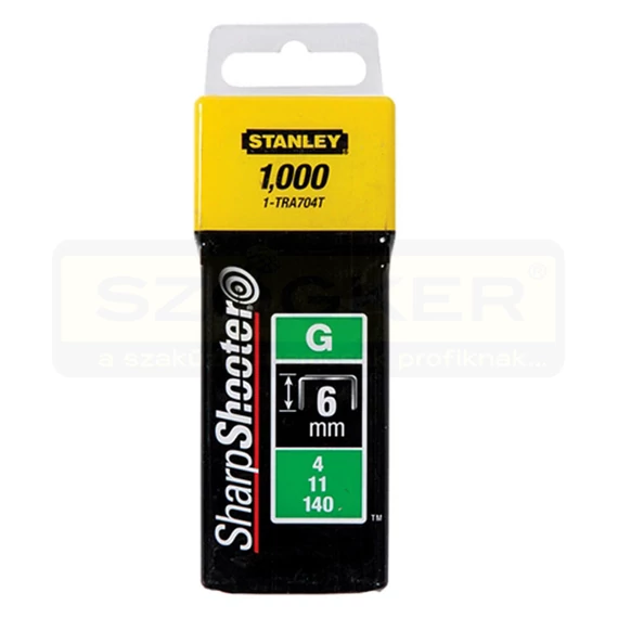 STANLEY 1-TRA704T TŰZŐKAPOCS G 6*10,6mm 1000DB/CSOMAG HG.
