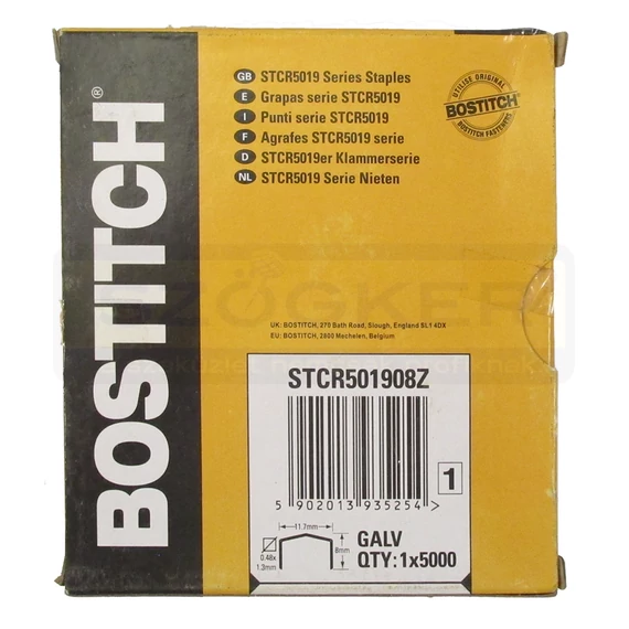 TŰZŐKAPOCS 8*11,7mm 5000DB/CSOMAG 1,3mm VASTAG BOSTITCH STCR501908Z