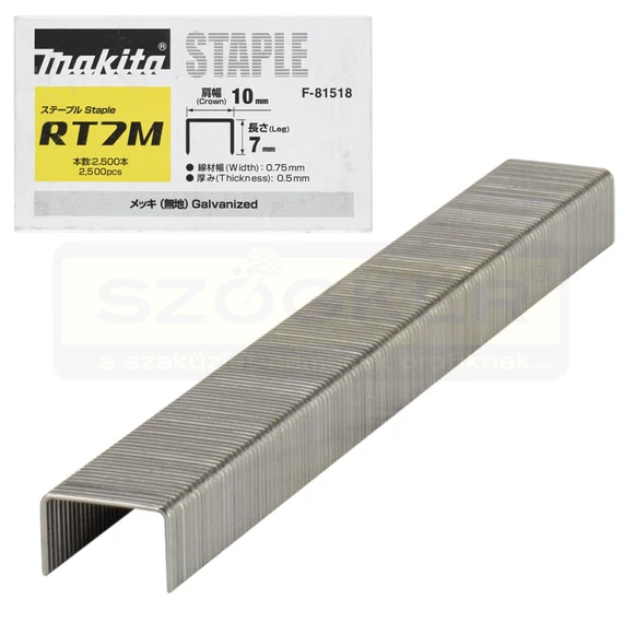 MAKITA F-81518 TŰZŐKAPOCS 7*10mm 2500DB/CSOMAG DST110-HEZ