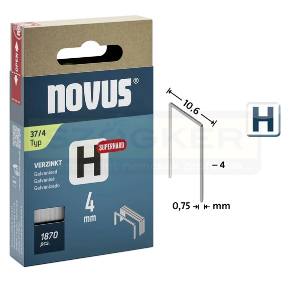 TŰZŐKAPOCS H 4*10.6mm 1870DB/CSOMAG SZUPERKEMÉNY NOVUS 042-0783 37/4