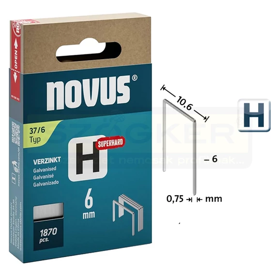 TŰZŐKAPOCS H 6*10.6mm 1870DB/CSOMAG SZUPERKEMÉNY NOVUS 042-0784 37/6