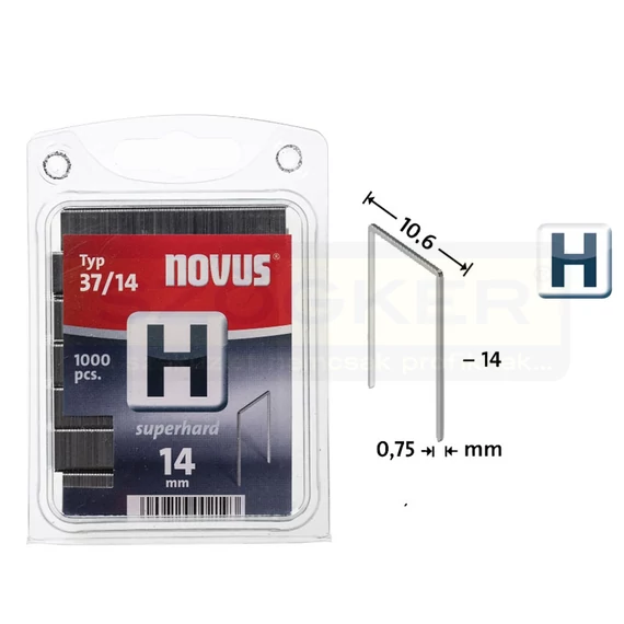 TŰZŐKAPOCS H 14*10,6mm 1000DB/CSOMAG SZUPERKEMÉNY NOVUS 042-0373 37/14