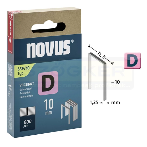TŰZŐKAPOCS D 10*11.3mm 600DB/CSOMAG 1.25mm VASTAG NOVUS 042-0790 53F/10