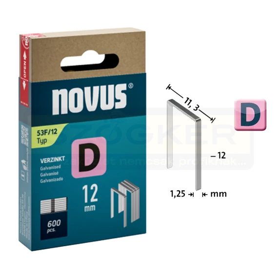 TŰZŐKAPOCS D 12*11.3mm 600DB/CSOMAG 1.25mm VASTAG NOVUS 042-0791 53F/12