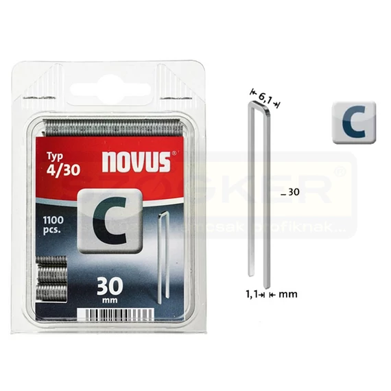 TŰZŐKAPOCS C 30*6,1mm 1100DB/CSOMAG 1,1mm VASTAG NOVUS 042-0461 4/30