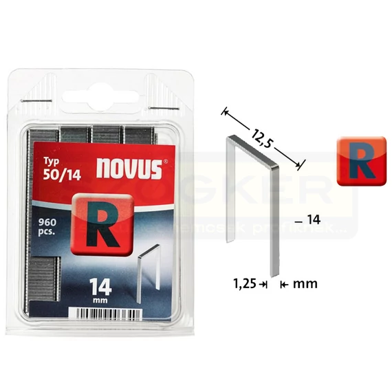 TŰZŐKAPOCS R 14*12,5mm 960DB/CSOMAG 1,25mm VASTAG NOVUS 042-0469 50/14