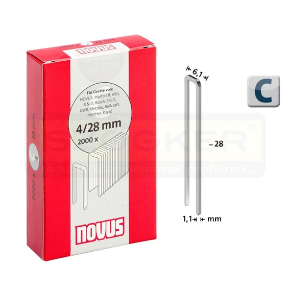 TŰZŐKAPOCS C 28*6,1mm 2000DB/CSOMAG 1,1mm VASTAG NOVUS 042-0724 4/28