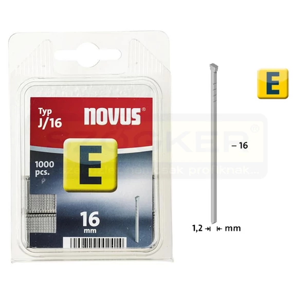 TŰZŐSZEG E 16mm 1000DB/CSOMAG 1.2mm VASTAG NOVUS 044-0089 J/16