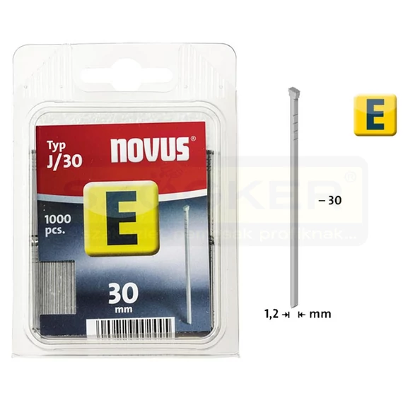 TŰZŐSZEG E 30mm 1000DB/CSOMAG 1,2mm VASTAG NOVUS 044-0066 J/30