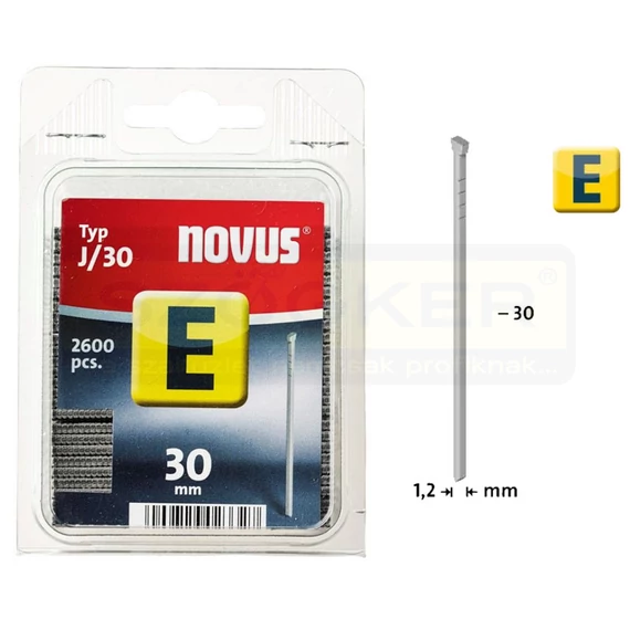 TŰZŐSZEG E 30mm 2600DB/CSOMAG 1,2mm VASTAG NOVUS 044-0087 J/30