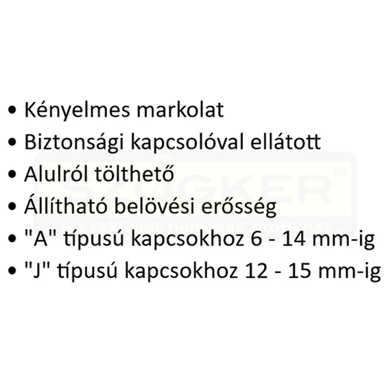 STANLEY 6-TRE540 TŰZŐGÉP ELEKTR. 6-14mm A KÉZI 12,15 J UTOLSÓ DARAB