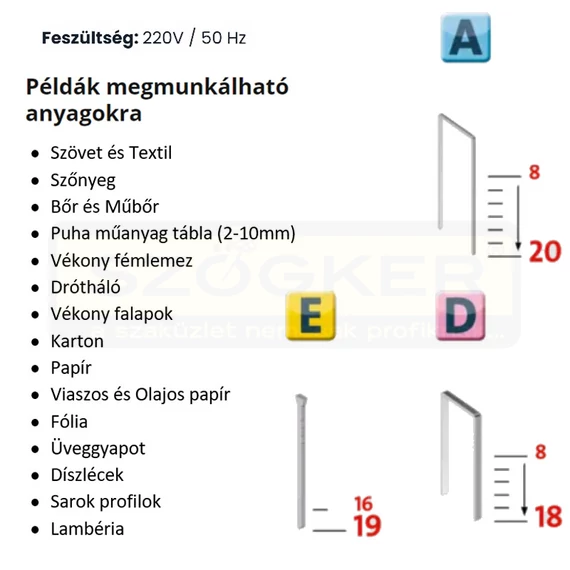 TŰZŐGÉP ELEKTROMOS J-165 E,A,D NOVUS 031-0326