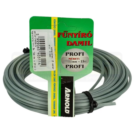 DAMIL D2.4 FŰKASZÁHOZ 15M SZÖGLETES ALU IMPORT FIN024/A