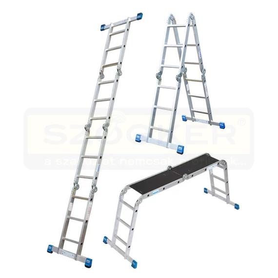 TÖBBFUNKCI.CSUKLÓLÉTRA 4*3 FOK MULTIBOARD SZÉLES LÁB IMPORT