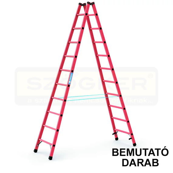 ZARGES 41258B TÖBBF.KÉTR.LÉTRA 2*10 FOK ÜV.S EFA B  KÉTOLD. BEMUTATÓ DB