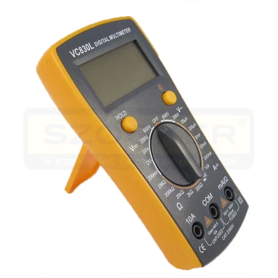 DIGITÁLIS MULTIMÉTER VC 830L HOME V-A-ohm-SZAKADÁS VIZSG. ELEMENT VC830L