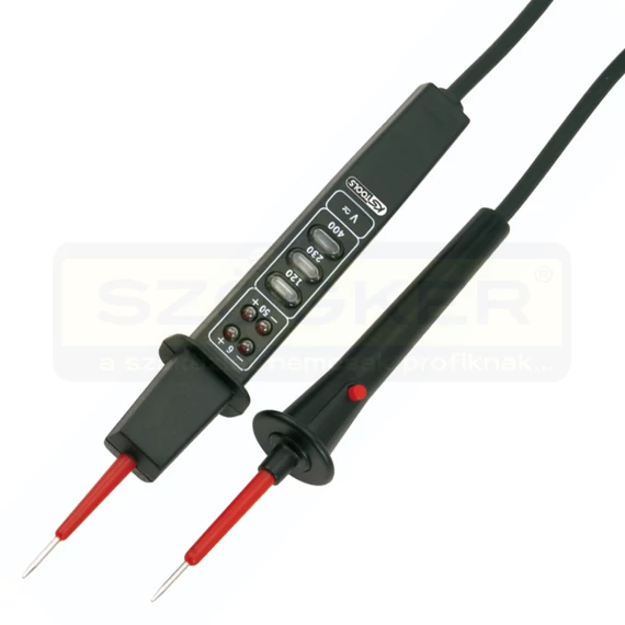 KS TOOLS 550.1501 FESZÜLTSÉGVIZSGÁLÓ 6-400V AC/DC KÉTPÓLUSÚ IP40 LEDES