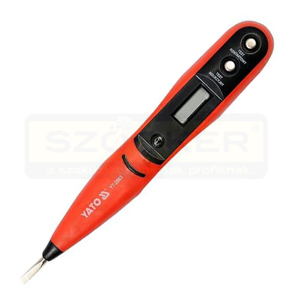 YATO 2863 VOLTMÉRŐ DIGITÁLIS 12-250V LCD KIJELZŐ 50-500HZ