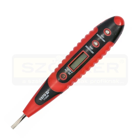YATO 28630 VOLTMÉRŐ DIGITÁLIS 12-250V LCD KIJELZŐ 50-500HZ