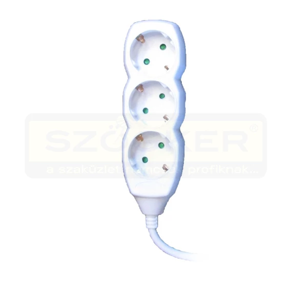 KÁBEL HOSSZABBÍTÓ-ELOSZTÓ 3-AS 03/03M SIMA FEHÉR 3*1.5MM DÜWI H20033-31