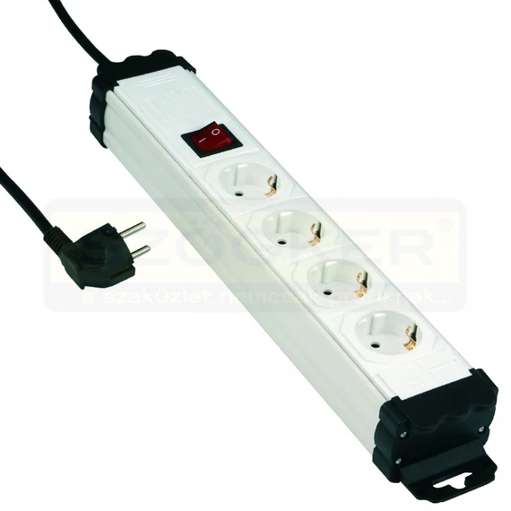 KÁBEL HOSSZABBÍTÓ-ELOSZTÓ 4-ES 4/2M KAPCSOLÓS FEHÉR 3*1.0MM DÜWI G12427