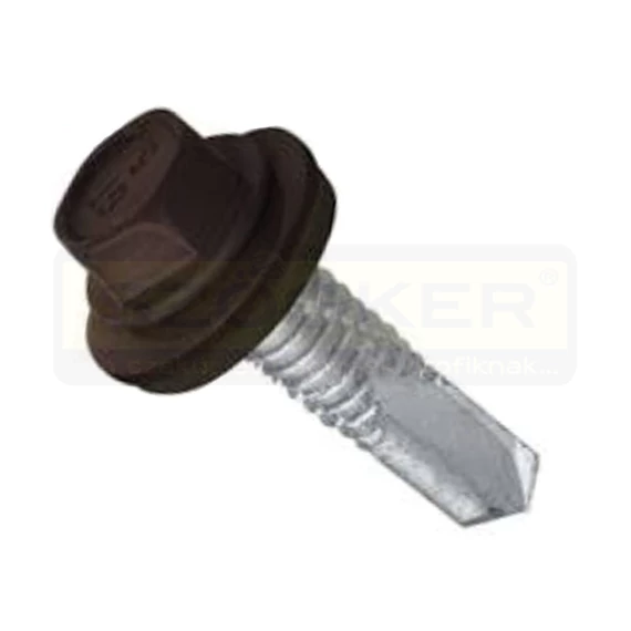 L.CSAV.FÁHOZ ÖNF. HLF D4.8*35 ALÁTÉTES SZÜRKÉSBARNA EPDM IMPORT-ODT RAL8019