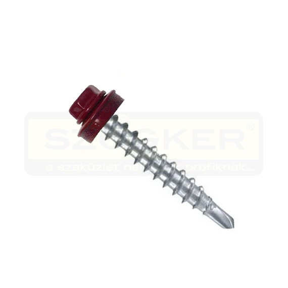 L.CSAV.FÁHOZ ÖNF. HLF D4.8*35 ALÁTÉTES BARNÁS-PIROS EPDM IMPORT-ODT RAL3011