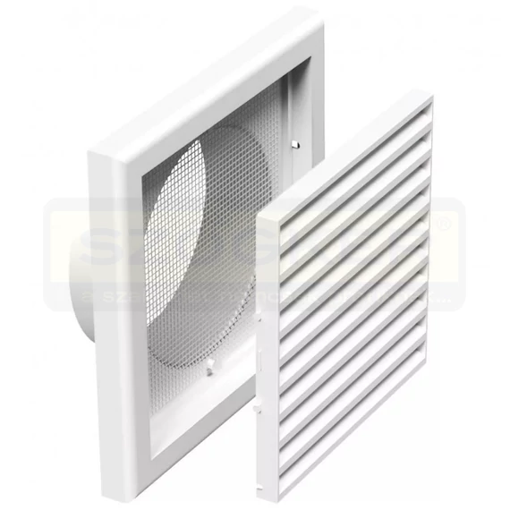 SZELLŐZŐRÁCS MŰANYAG FALI D125mm CSŐRE 142*187mm KÜLSŐ VENTS MV 120VS