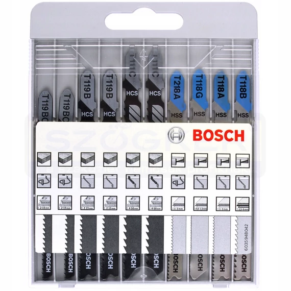BOSCH 2607010630 DEKOPÍR FŰRÉSZLAP KÉSZLET 10DB-OS