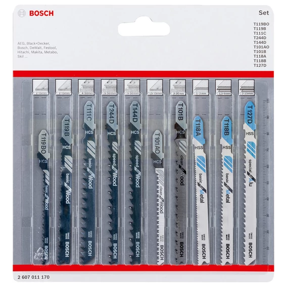 BOSCH 2607011170 DEKOPÍR FŰRÉSZLAP KÉSZLET 10DB-OS