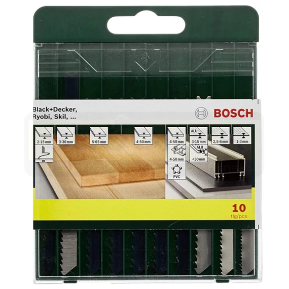 BOSCH 2607019460 DEKOPÍR FŰRÉSZLAP KÉSZLET B&D vagy U befogás /10db-os
